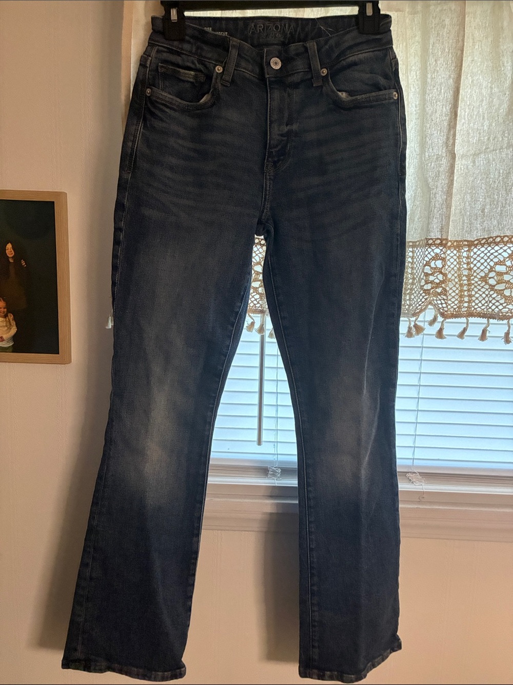 Arizona Jean Company Straight Leg Jeans in Dark Indigo Wash